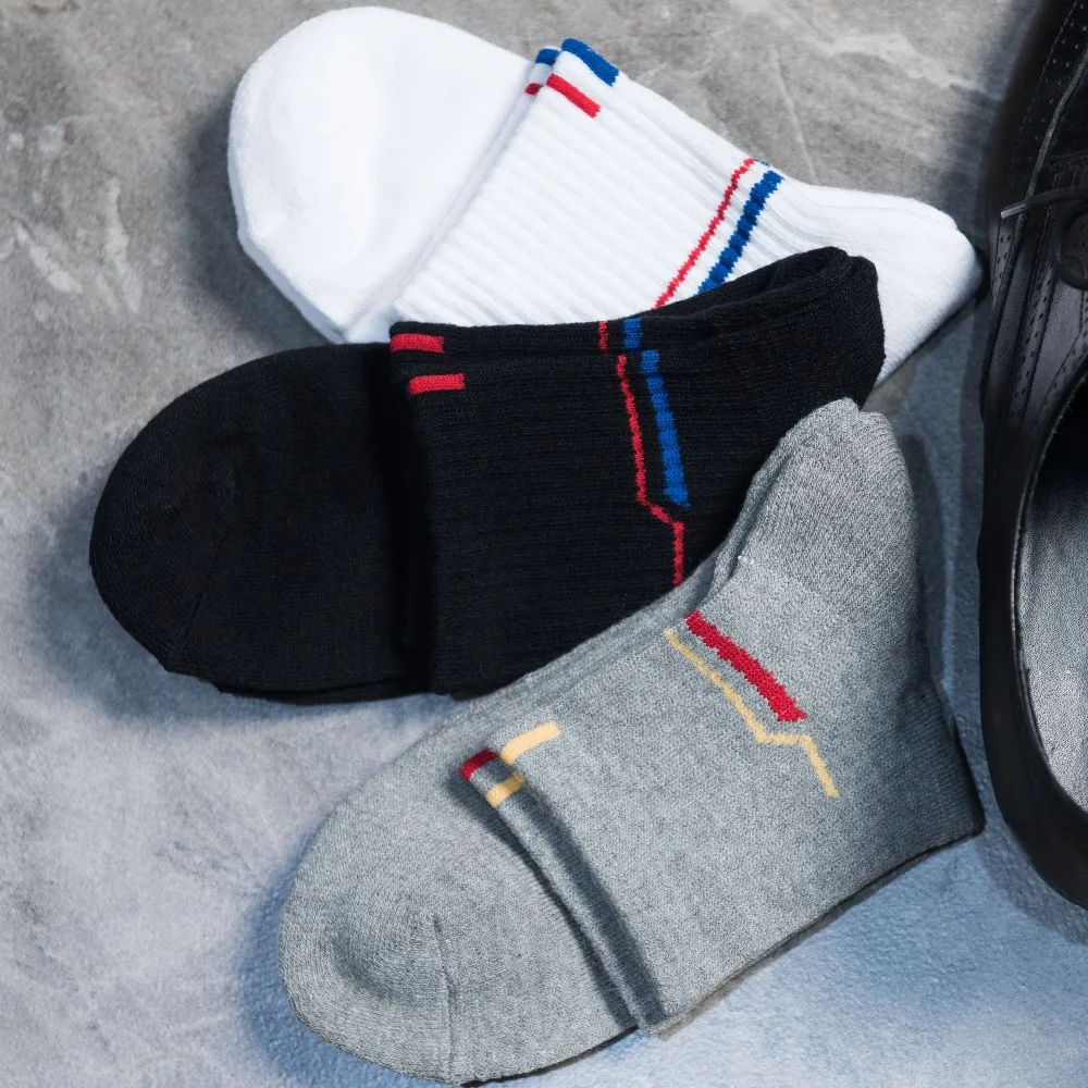 Мужские деловые носки 3 пары/Лот из мерсеризованного хлопка 100% дышащие плотные