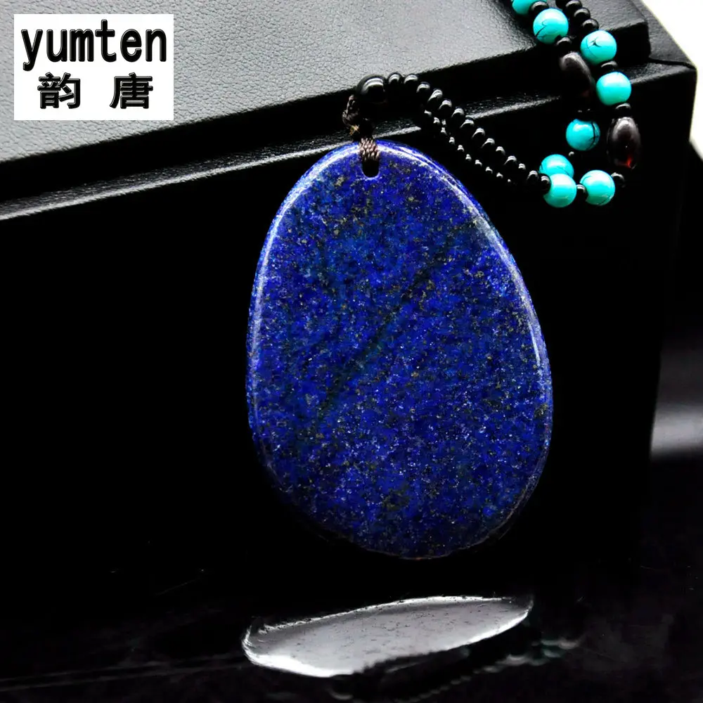 Кулоны с натуральными лазуритовыми кристаллами Yumten Collane Donna Colares Feminino Pingente Berloque