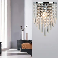 modern crystal chandelier wall light lighting fixture 220v e14 led ceiling lights background wall bedroom bedside wall lamp