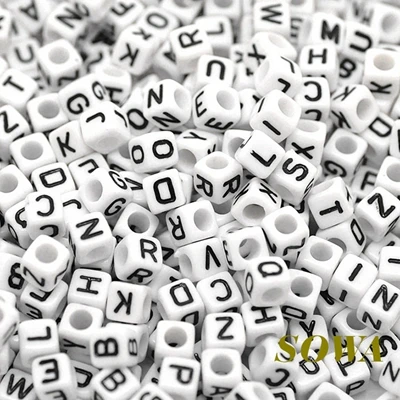 square letter Много видов 6 мм 100 шт бусины в форме букв алфавита акриловые бусины для изготовления ювелирных изделий для женщин и детей DIY браслет ожерелье Фурнитура - Цвет: square letter