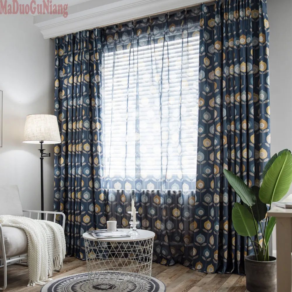 Elegant Modern Leaves Pattern Blackout Windows Curtains for Living Room Bedroom Kitchen Decorative Window Screening | Дом и сад