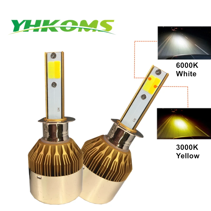 Светодиодные лампы YHKOMS H1 H7 LED H3 880 881 H27 9005 HB3 9006 9012 HB4 H8 H11 H4 Автомобильные