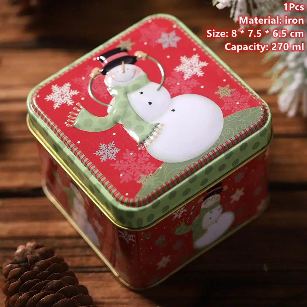 Christmas Boxes 1 Taoup 1 шт. мультяшная Рождественская Подарочная коробка Упаковка металлические рождественские украшения Декор для дома Noel Navidad Санта Клаус рождественские Вечерние - Цвет: Christmas Boxes 1