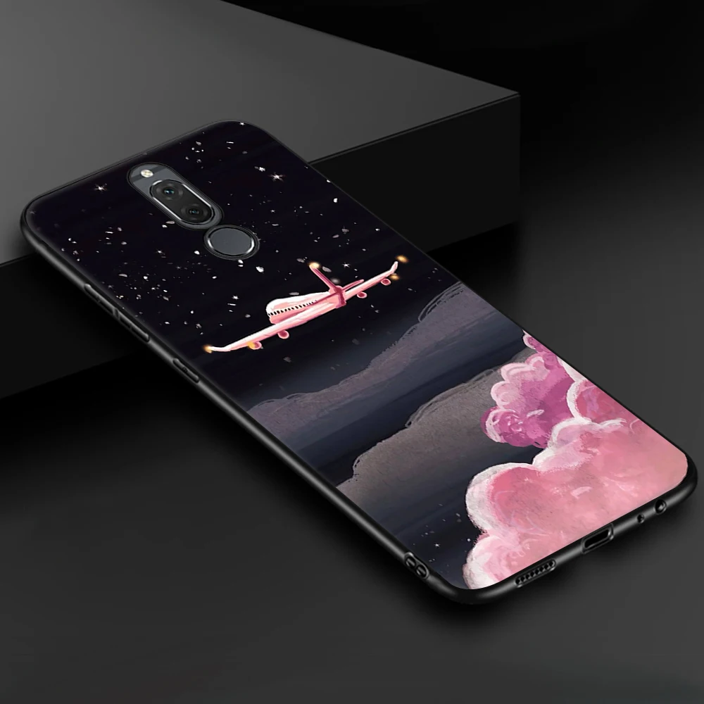 Черный ТПУ чехол для телефона huawei P20 P10 Pro mate 10 Lite P8 P9 Lite для Honor 8 9 Lite Y9 Enjoy 8 Plus чехол с кошками - Цвет: 12