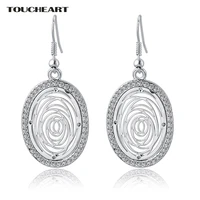 toucheart vintage crystal statement piercing earrings with stones for women wedding big earring fashion silver color jewelry