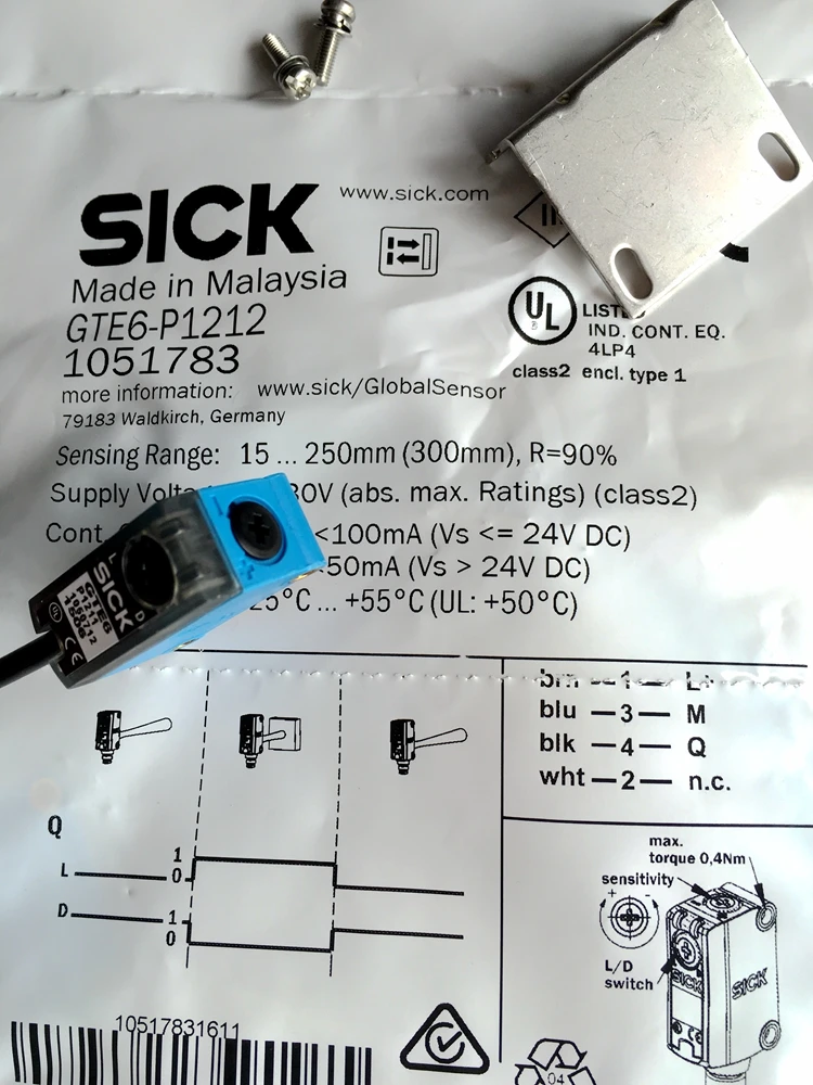 Новый оригинальный фотоэлектрический переключатель с датчиком Sick 1051783 дюйма