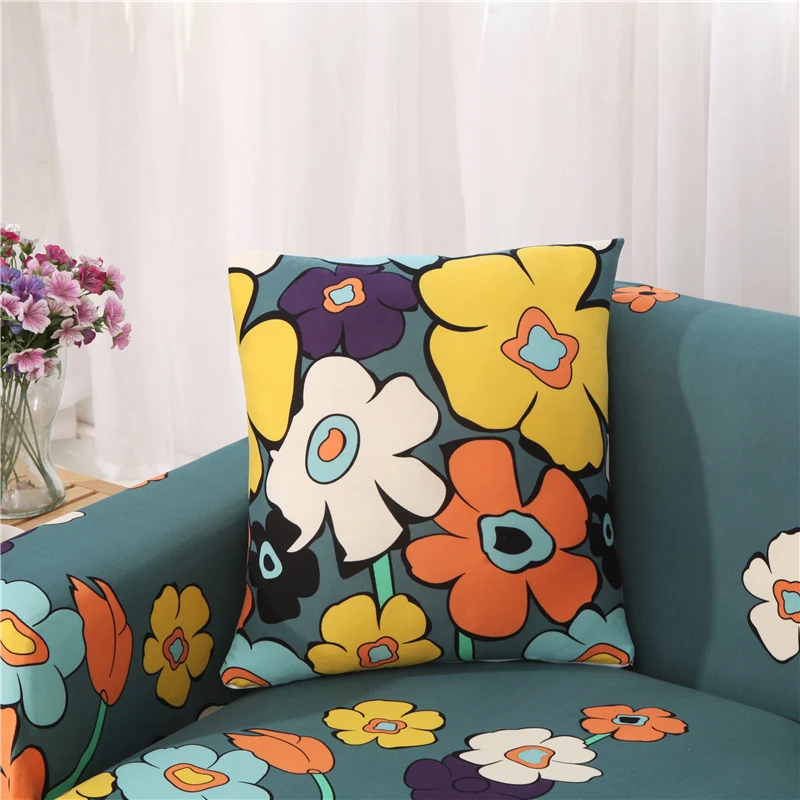 Elastic Stretch Printed Sofa Cover For Living Room New Year Decoration Furniture Corner Armchair Floral Couch 1/2 /3 /4 seats | Дом и сад