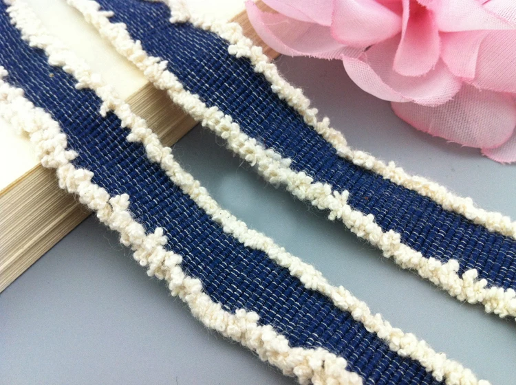 

10 yard 2cm 0.78" wide blue tassel fringe tapes lace trim ribbon ML73P731