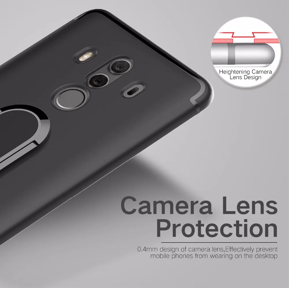 Чехол для huawei mate 10 Pro Для Телефона TPU задняя крышка с кольцом Автомобильный