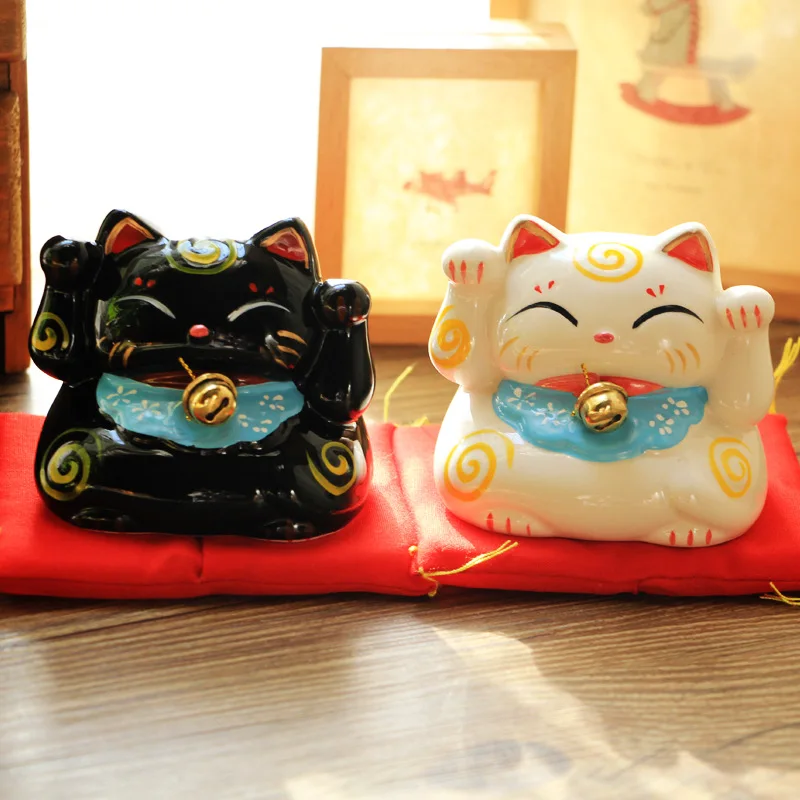 Керамика Lucky Cat Копилка фарфоровое украшение фигурка кошки на удачу денежный ящик