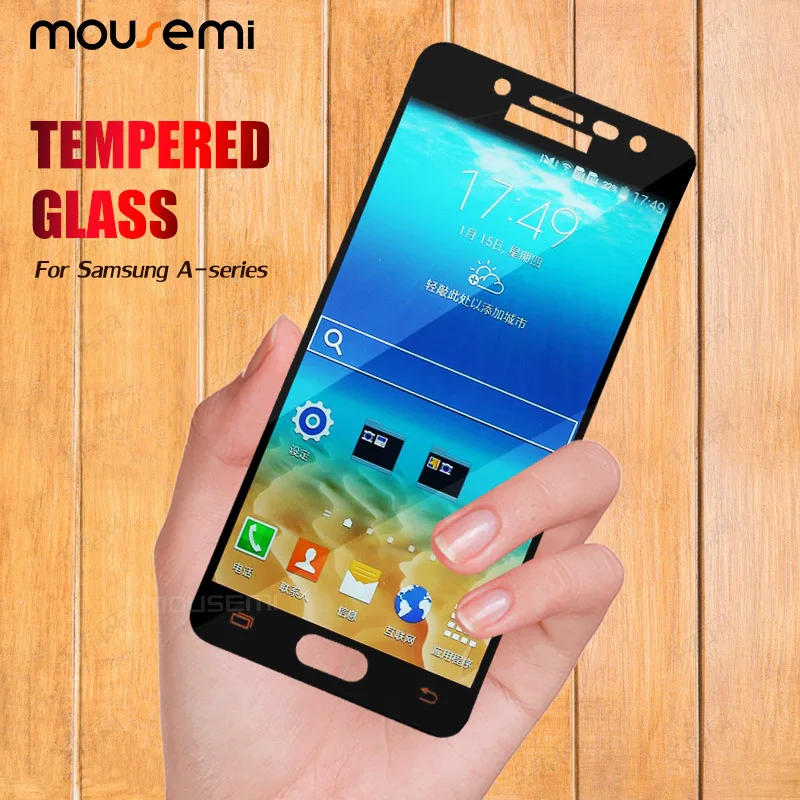 MOUSEMI Protective Glass For Samsung Galaxy A5 2016 A3 A7 2018 A8 A6 Plus Screen Protector Tempered On 2017 | Мобильные телефоны и