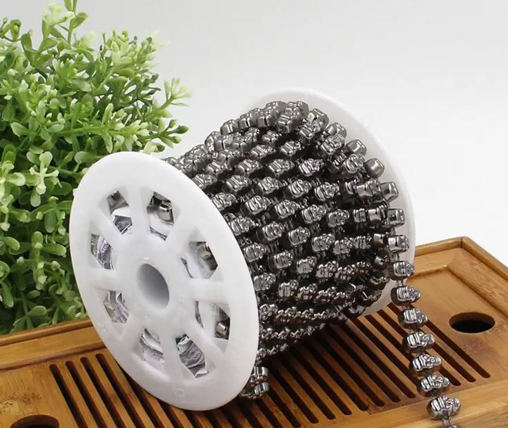 20 ярдов Позолоченные/черные черепы с черепами отделка цепи УФ-покрытием для