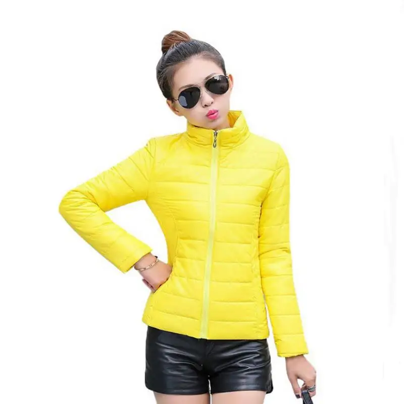 

Spring Autumn Thin Cotton Jacket Costume Solid Slim Women Short Jackets Stylish High Quality Cotton-padded Long Sleeve Jacket