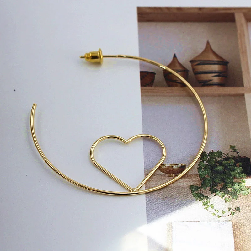 cool New Fashion jewelry classic hollow heart stud earrings best gift for girl wholesale E376 | Украшения и аксессуары