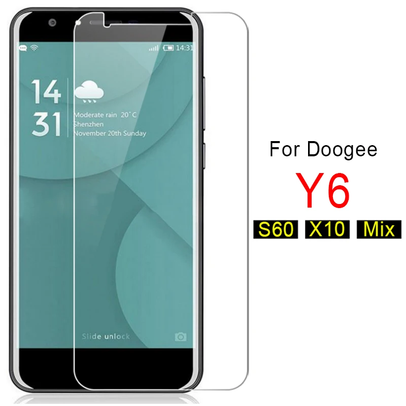 Защитное стекло для doogee Y6 закаленное 9 H Для s60 s 60 mix x10 srceen защитная пленка|Защитные