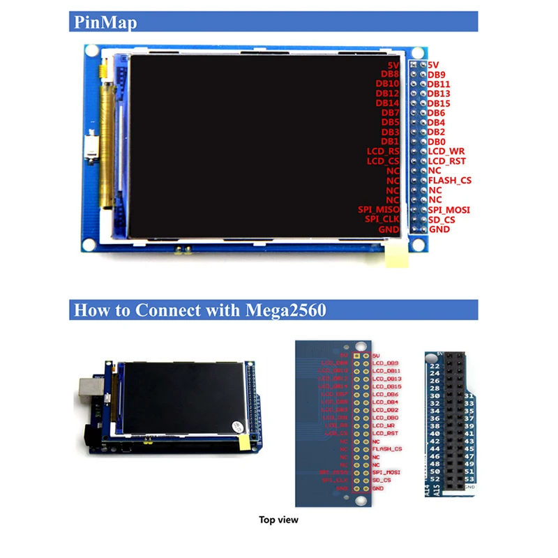 

3.5 inch TFT MEGA2560 R3 Color Screen Module 320X480 Display LCD Screen