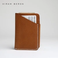 hiram beron men gift credit card holder customized name bank card holder wallet for cards vegetable tanned leather