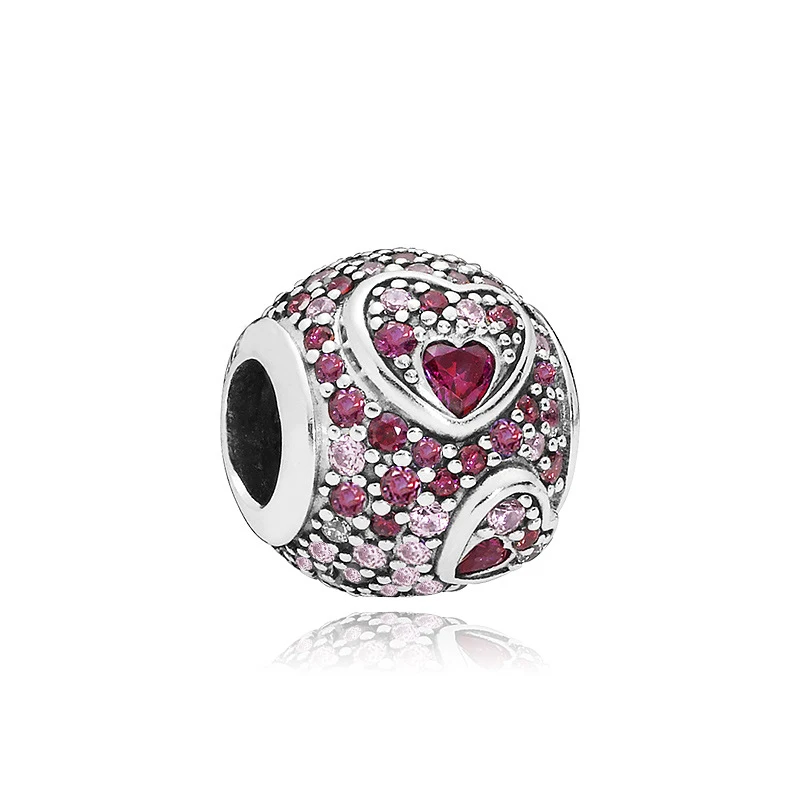 

Homod Asymmetric Hearts of Love Butterflies Dumbo Charm Beads Fits Pandora Bracelet Necklace For Women Fashion Jewelry