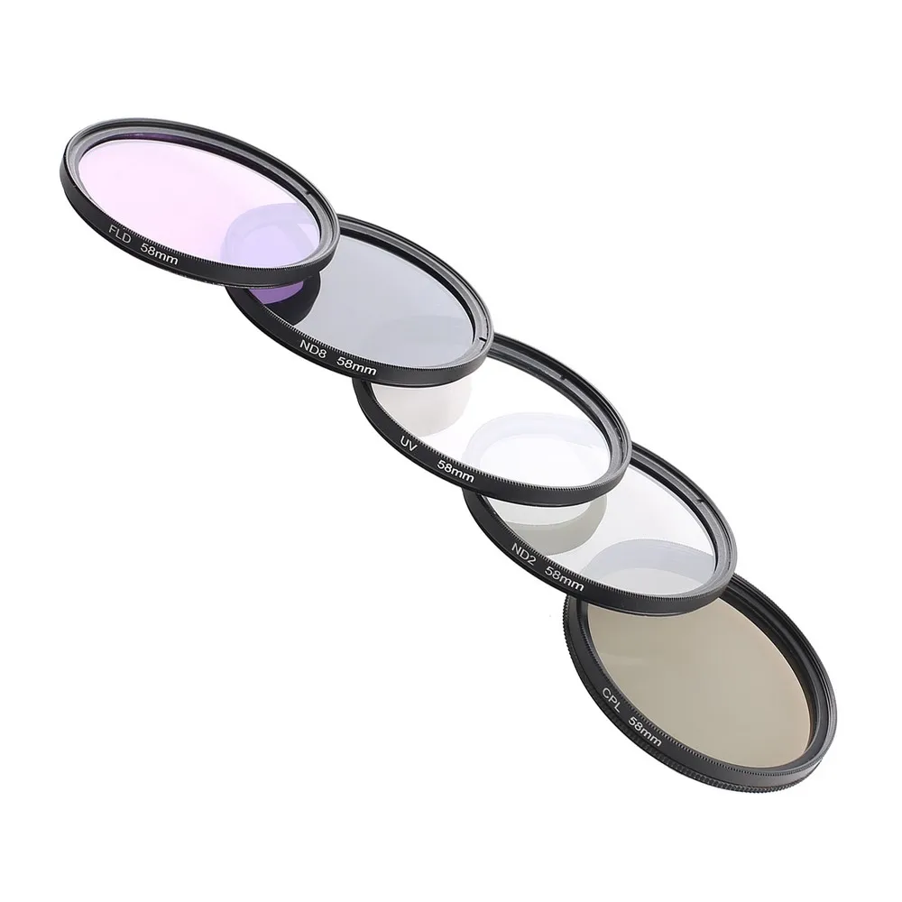 Lightdow 6 in 1 Lens Filter Kit UV+CPL+FLD+ND 2 4 8 49MM 52MM 55MM 58MM 62MM 67MM 72MM 77MM for Cannon Nikon Camera | Электроника