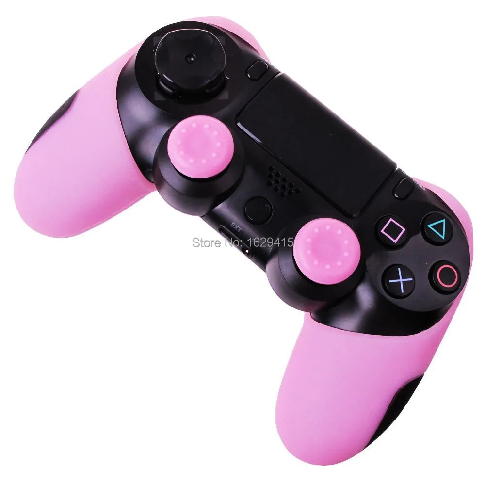 IVYUEEN, 12 цветов, для Playstation Dualshock 4, PS4 PRO, тонкий контроллер, силиконовый, толстый, половинный чехол+ 2 ручки для большого пальца