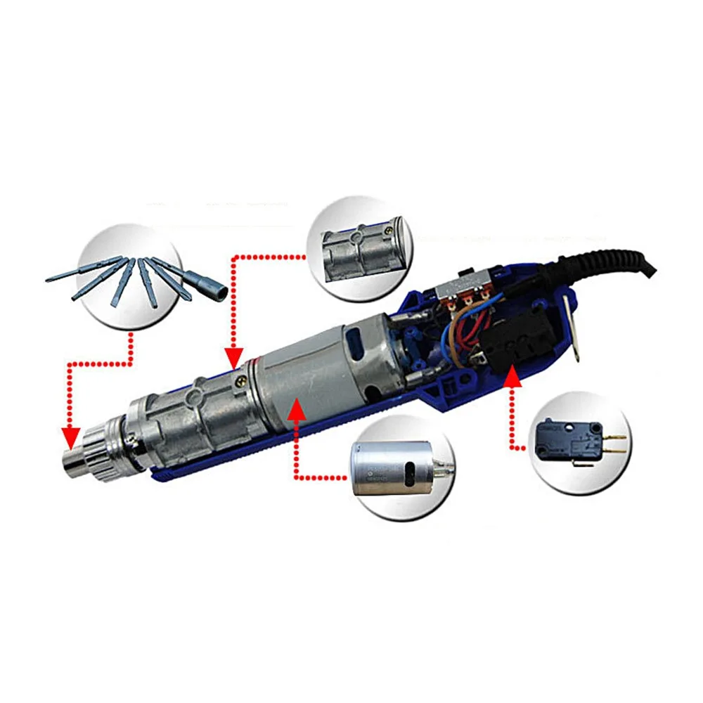 DC Powered Electric Screwdriver JB-800 Torque Repair Kit & 2 Bits Tool Set Fit 4mm Bit | Инструменты
