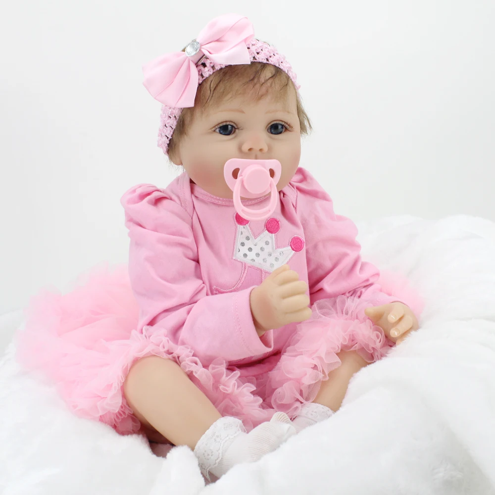 NPKDOLL 55 см силиконовая кукла для новорожденных маленьких девочек уличные игрушки