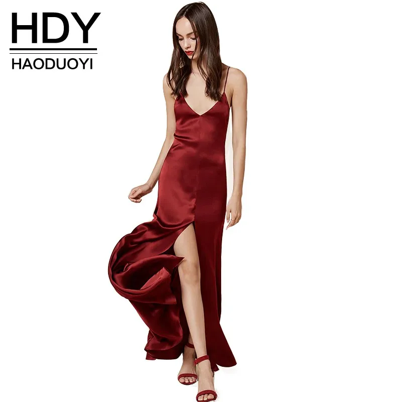 HDY Haoduoyi осень 2017 г. модные женские туфли однотонные красные пикантные спереди