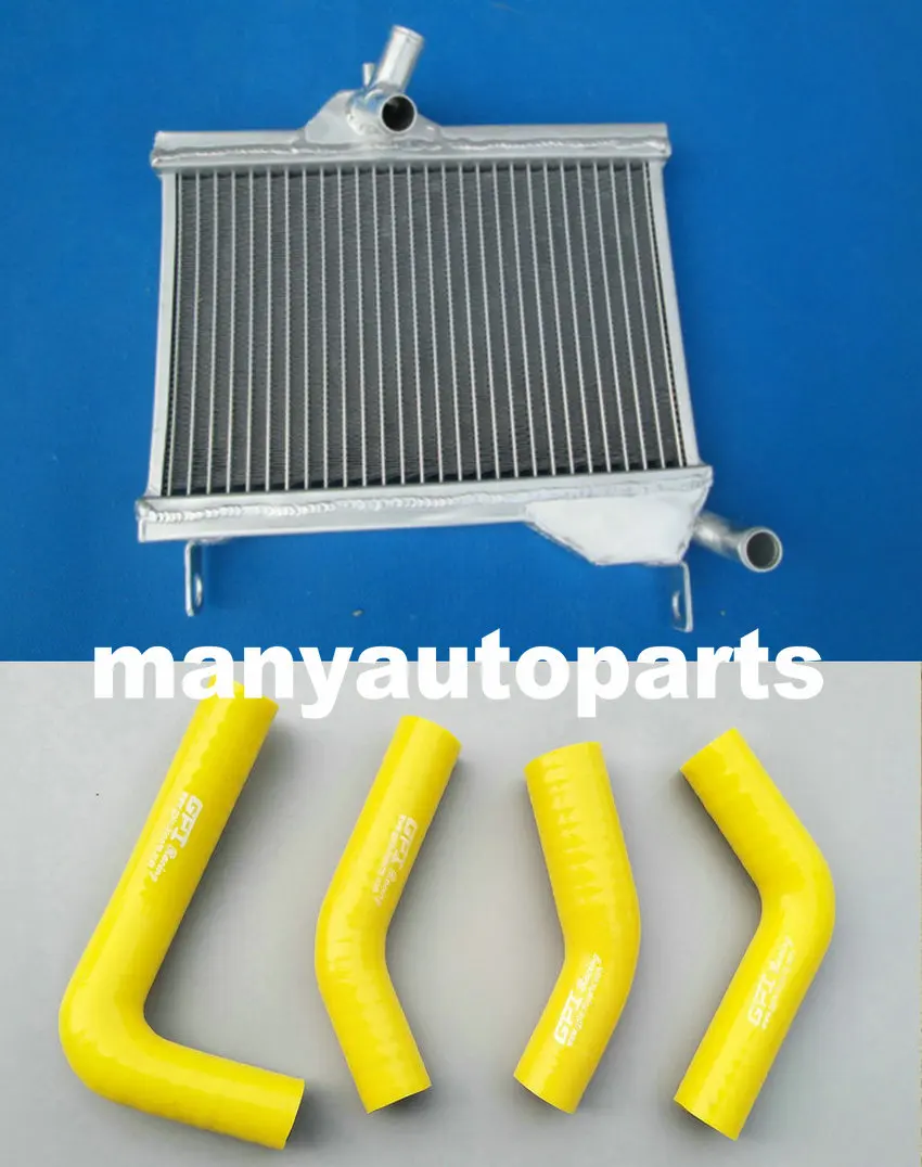 Алюминиевый радиатор GPI Racing + красный шланг для Yamaha RZ350 RZ 350 RD350 RD250 RD 250|hose red|radiator