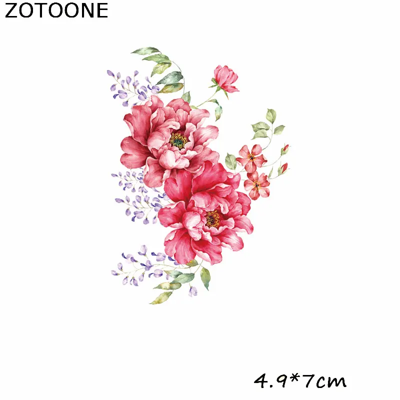 ZOTOONE полоски для одежды с цветочным принтом переноса утюгом кусочек Fleur De Lis