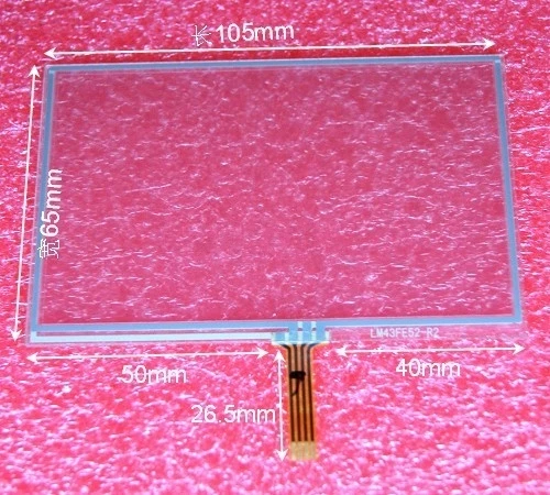 10 pcs/lot New 4.3 inch rk-5800 rk-5008 rk-5005 touch screen 105*65 mm hand-written touch panel