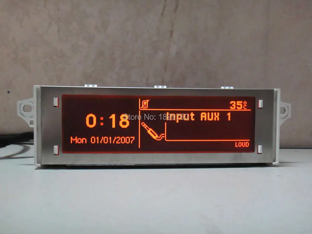 5PCS Car Electronics Red screen support USB Bluetooth Display red monitor 12pin For citroen C4 C5 Peugeot 307 207 408 four menu |