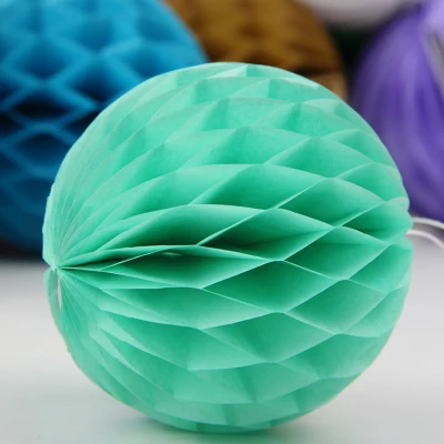 Mint Green 1 многожильной сотообразной структурой мяч Бумага цветок Фонари 4 ''6'' " 10" 1" Свадебные Baby Shower вечерние детский день рождения рождественские украшения - Цвет: Mint Green