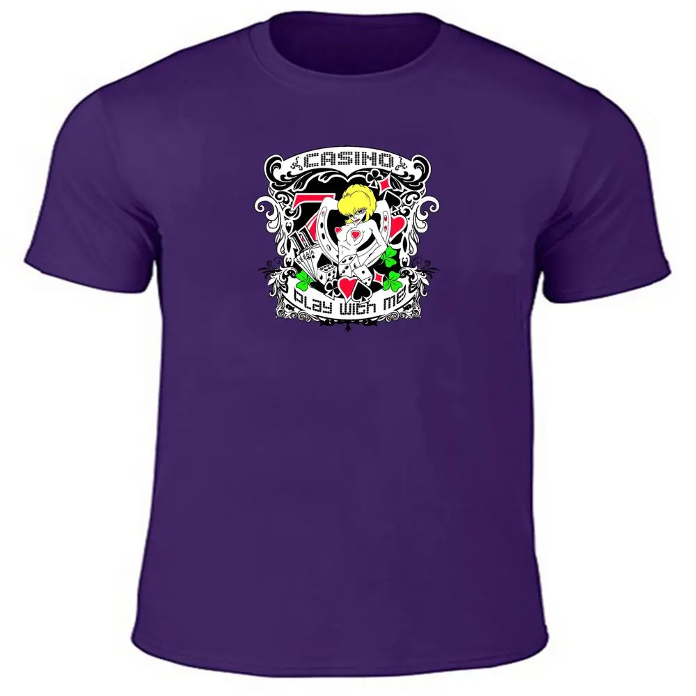 Мужские Самые Популярные Пункт DIY Футболка На Заказ Коробка Салон Казино Играть