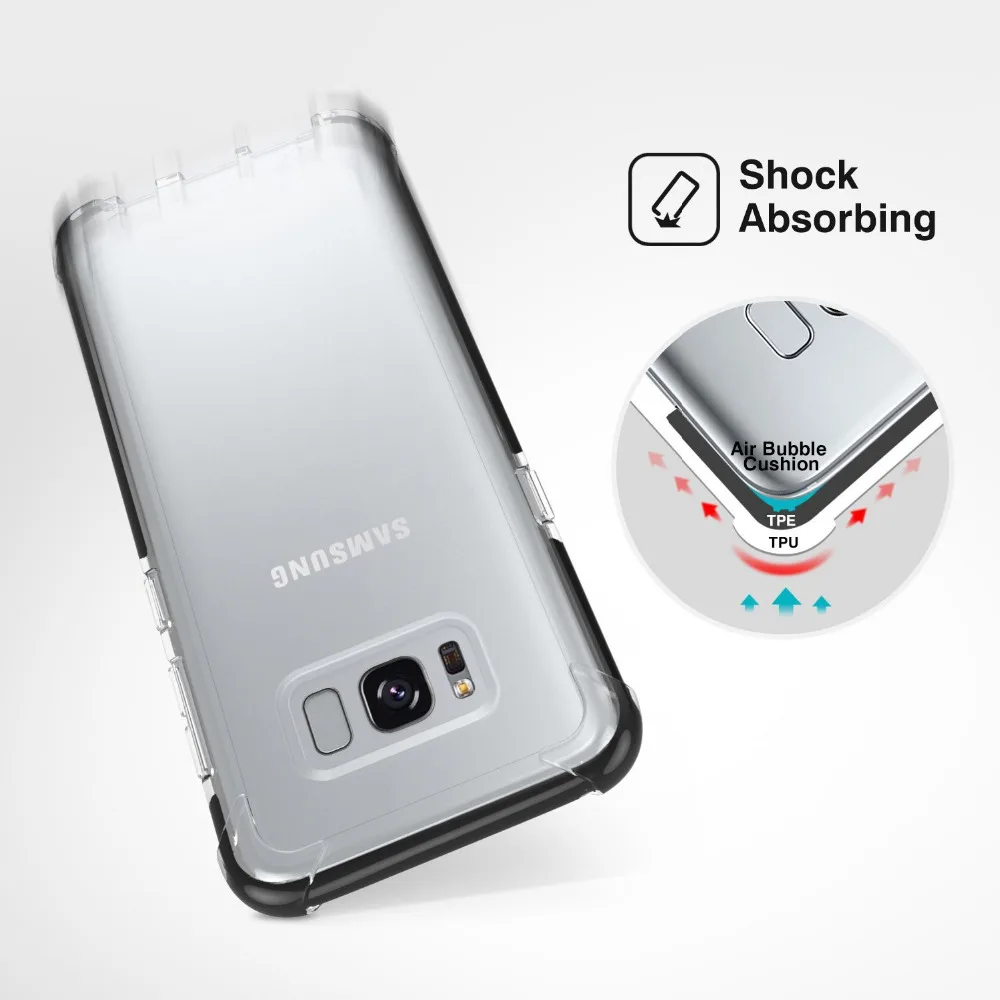 Чехол для Samsung Galaxy S8 / Plus тонкий ударопрочный устойчивый к царапинам Прозрачный
