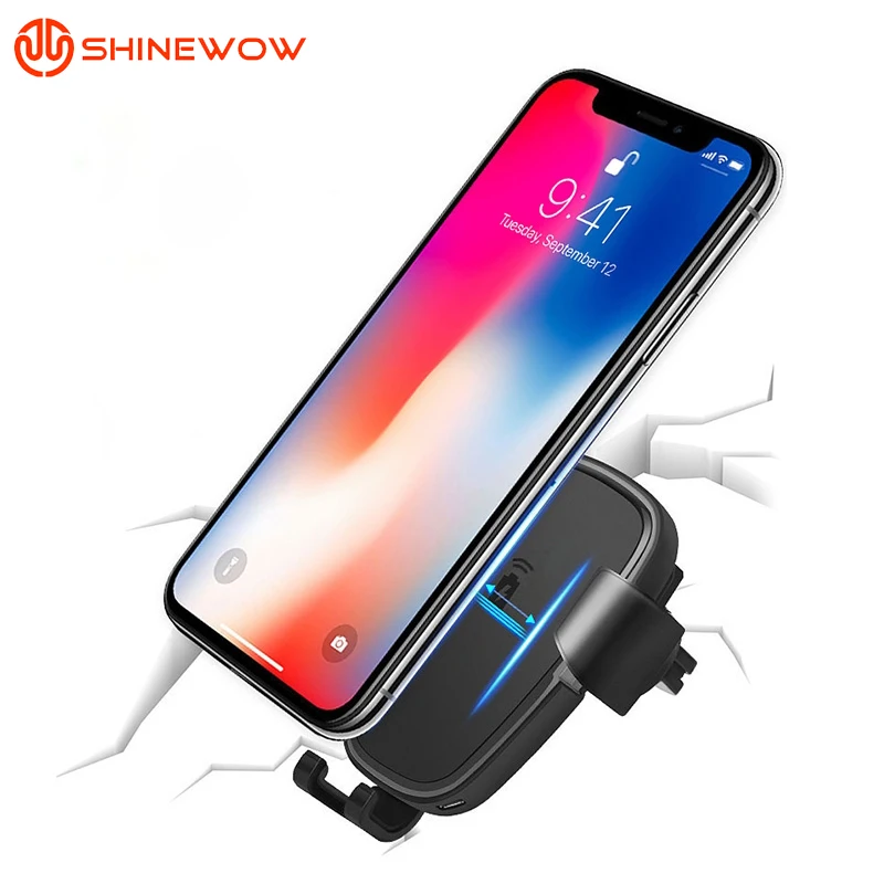 SHINEWOW Q70T беспроводное автомобильное зарядное устройство для iphone x 8 plus и черное с