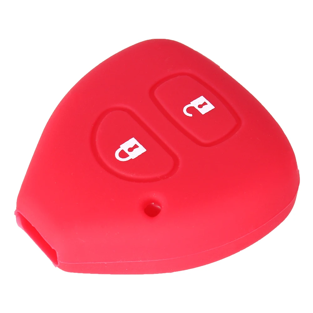 Dandkey 2 кнопки силиконовый чехол для ключей TOYOTA Corolla Hilux Vitz Rav4 Aqua Camry автомобильный