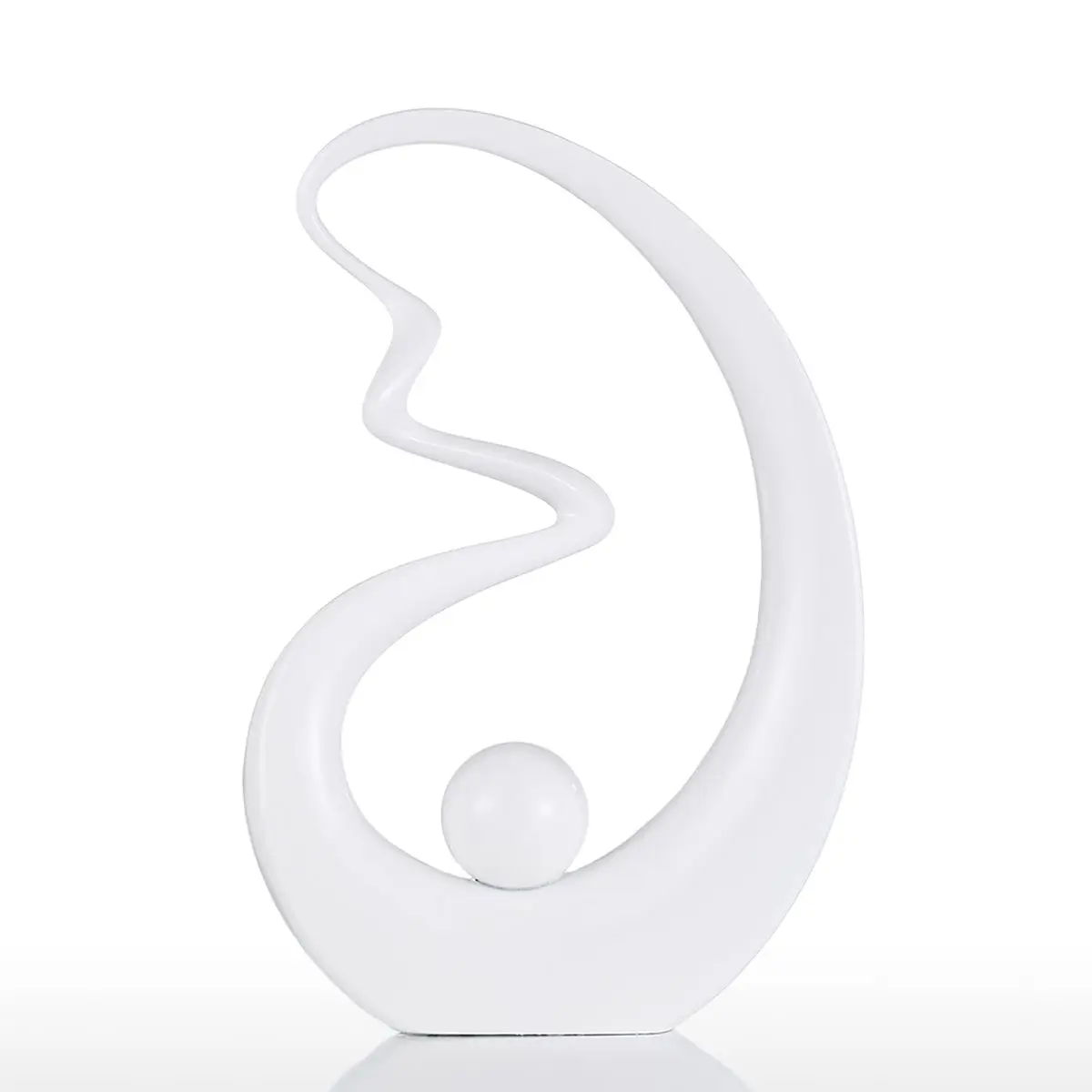 

Tooarts Strength Fiberglass Sculpture Home Decoration Original Design Elegent Modeling Pure White Artwork For Home Office