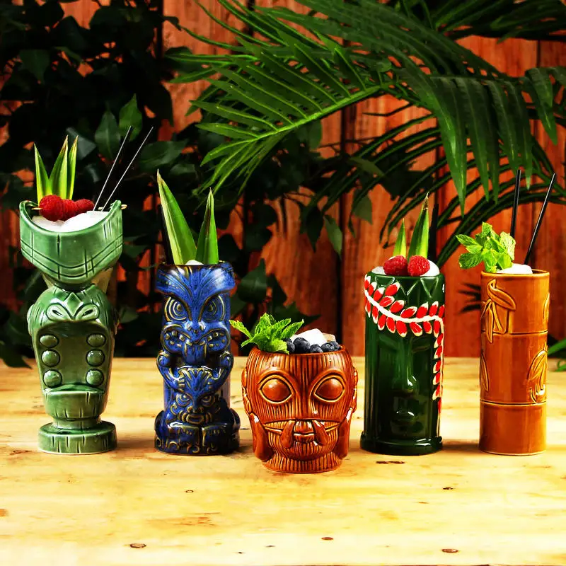 Гавайские кружки Tiki Коктейльная чашка кружка для пива напитков вина