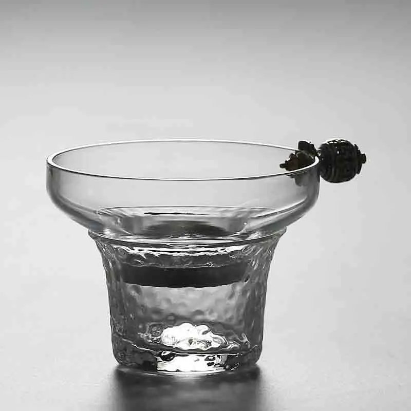 

Japanese Boutique Clear Glass Tea Strainers Coffee Filter Creative Tea Set Stainless Steel Mesh Tea Filtration Separated Teaware
