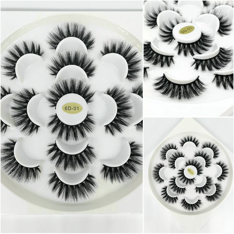 6D ручной работы натуральные густые накладные ресницы удобные мягкие поддельные
