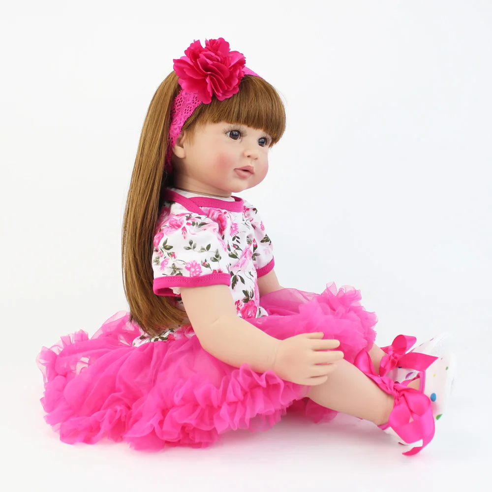 60 см мягкие силиконовые Reborn Baby Doll игрушечные лошадки как настоящая виниловая кукла принцесса малыша Интерактивная кукла-Пупс Bebe девушка Bonecas подарок на День Рожде