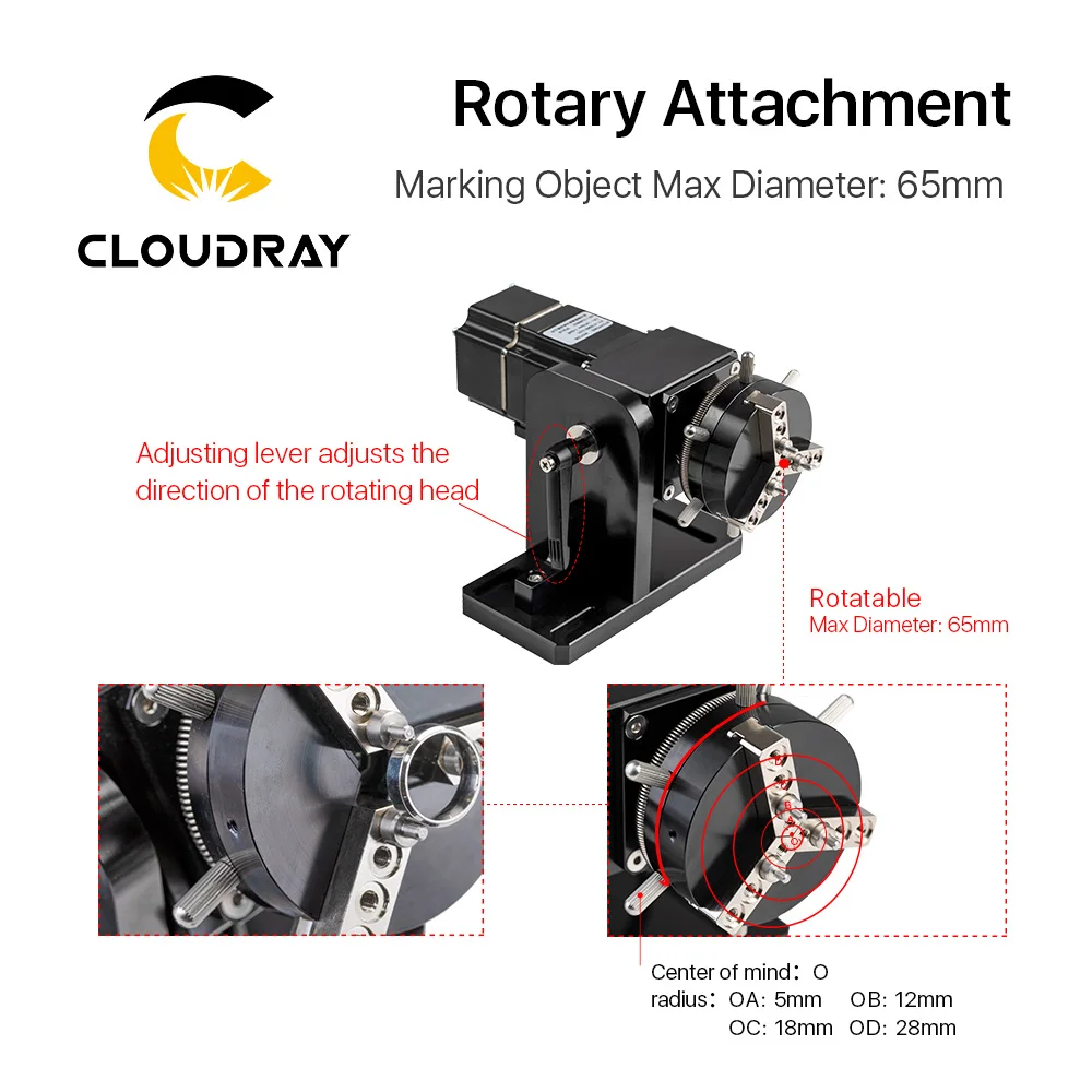 Cloudray станок металла крепление с патроны MHX 13 029B объект Макс Dia.65mm для лазерная