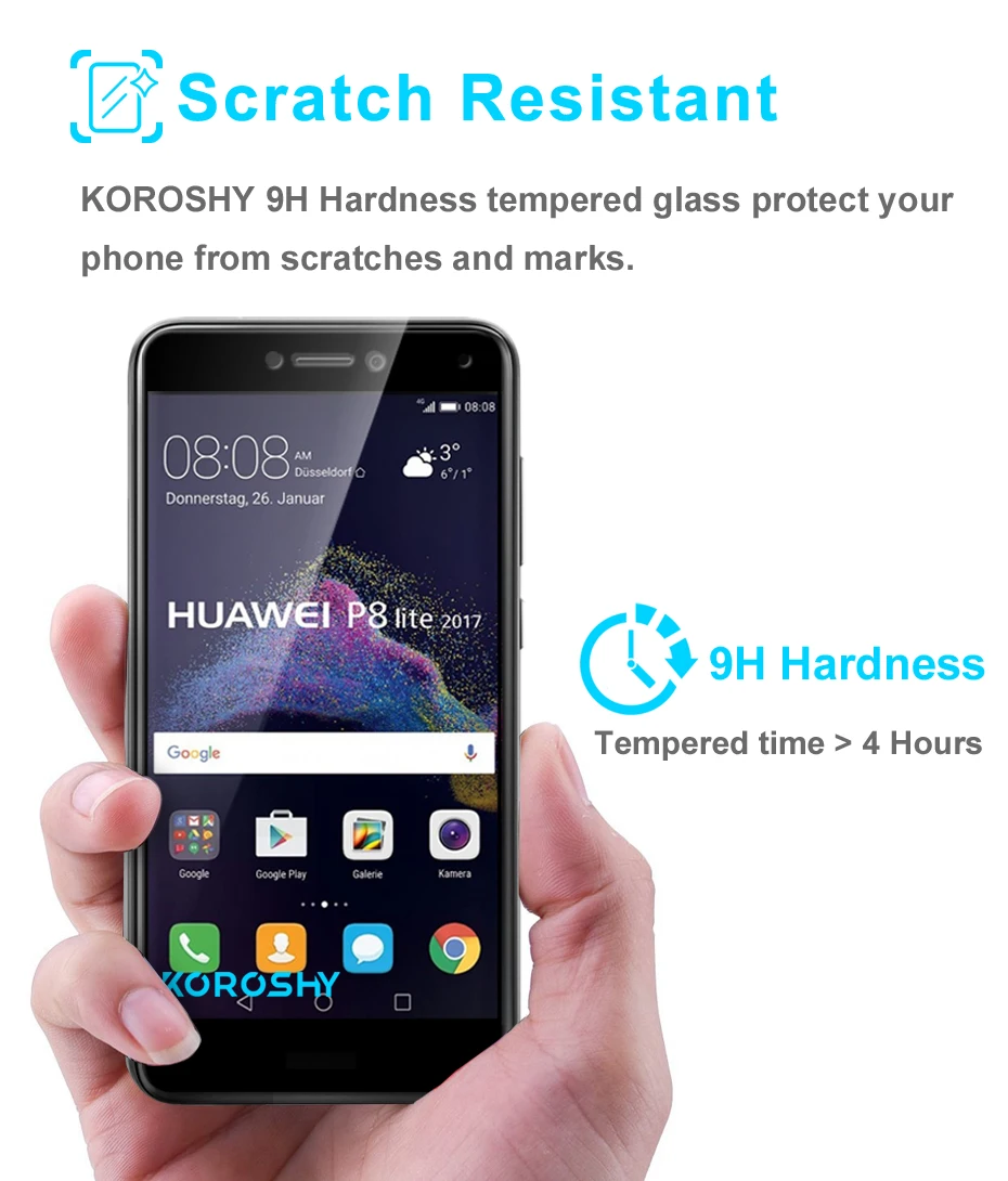 Закаленное стекло для Huawei P8 Lite 2017 P8Lite P 8 9H|Защитные стёкла и плёнки телефонов| |