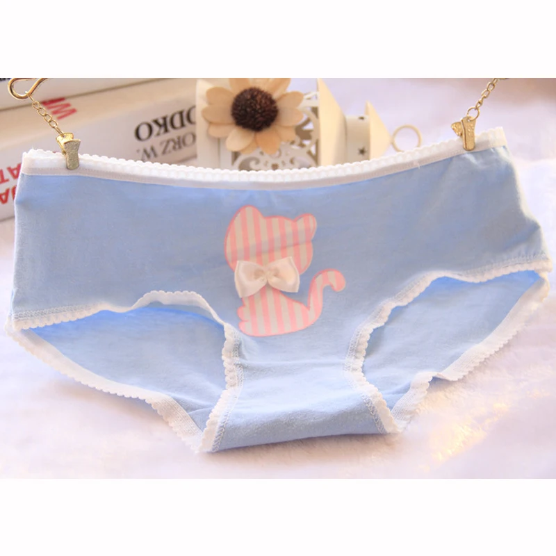 Высококачественное нижнее белье ярких цветов Детские хлопковые трусики с бантом