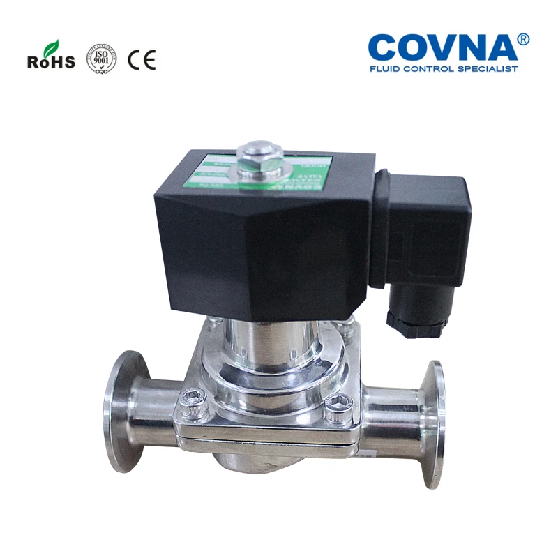 1 ''санитарный Соленоидный клапан зажимное соединение гигиенический шаровой