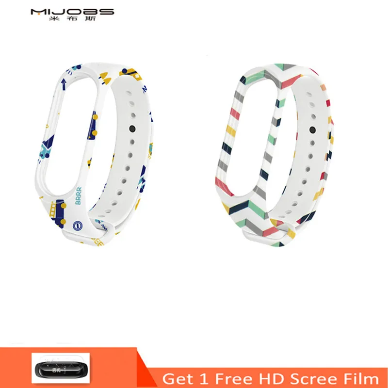 Ремешок Mijobs для Xiaomi Mi Band 3/4 аксессуары смарт браслета Miband ремешок MiBand