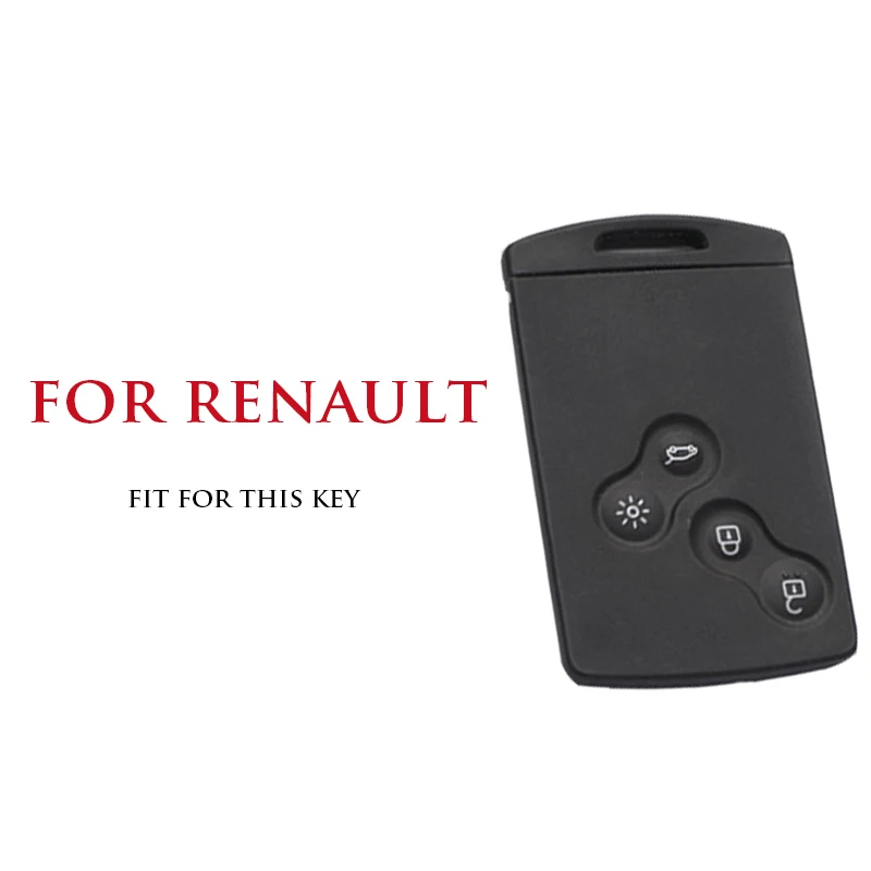 Кожаный чехол для ключей с 4 кнопками + брелок Renault Koleos Laguna 2 3 Megane 1 Sandero Scenic Captur Clio