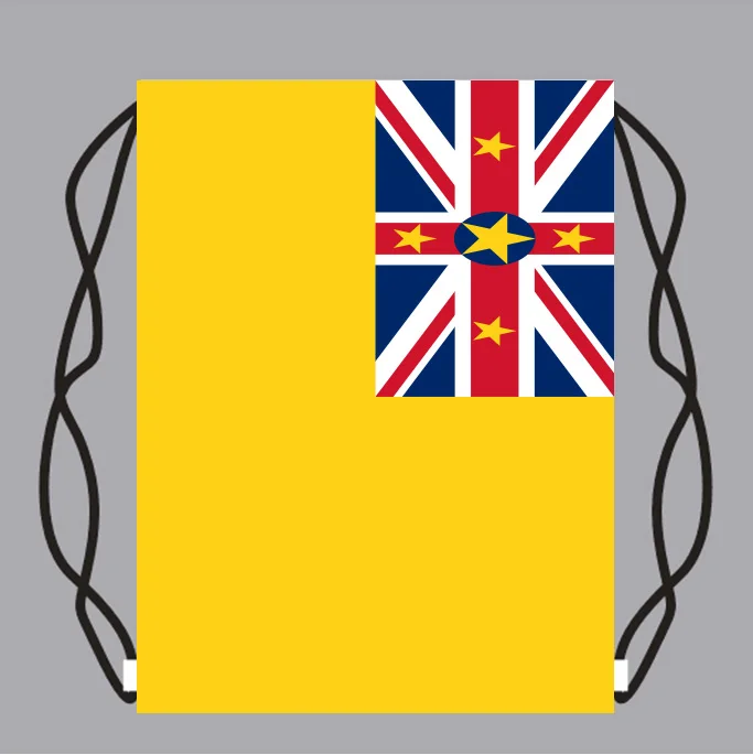 Drawstring рюкзак сумка с флаг Ниуэ небольшой печать индивидуальный логотип|Флаги