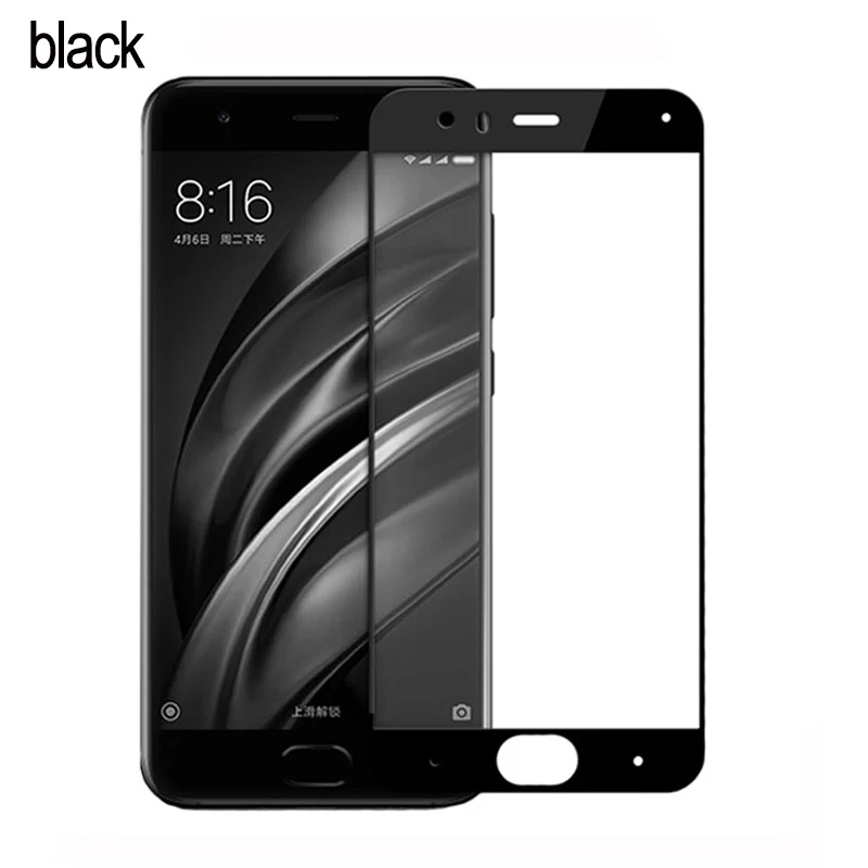 Закаленное стекло 9H для Xiaomi 6 с полным покрытием защита экрана Mi6 защитная пленка