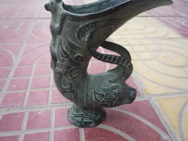 

Large Rare Old Chinese Bronze goblet,best collection&adornment,free shipping